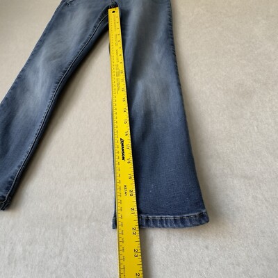KanCan Jeans CUTE Button-Fly Stretch Unique Retro Distressed Wash
