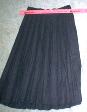 VTG 80's Wool Plaid Skirt Full Pleated gray Geometric Juniors Sz 9 by Impeccable