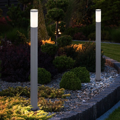 Außen Steh Leuchte Bewegungsmelder Garten Stand Strahler Sockel Lampe Steckdosen - Bild 64 von 83
