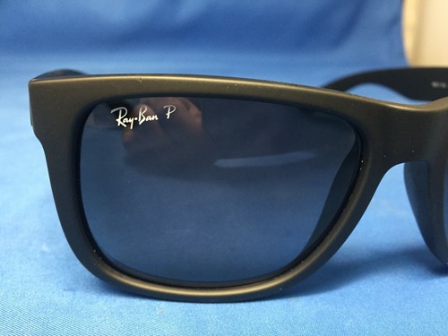 Ray Ban Rb4165 Justin Black Rubber Sunglasses Gem