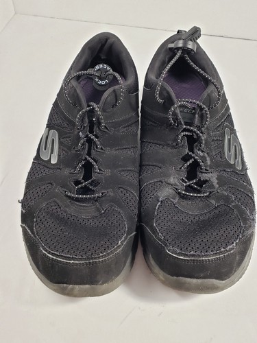 Skechers D'lites Women's Size 10 Black Shoe Sport Casual Comfort Memory Foam - Picture 2 of 5