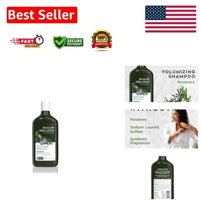 11 Oz Rosemary Shampoo for Fine Hair - Cleanse, Nourish & Volumize Naturally
