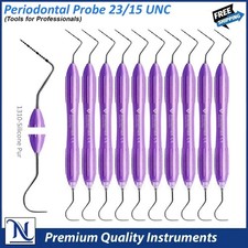 Dental Perio Probe UNC 23/15 Explorer Silicone Handle Double Ended Instruments