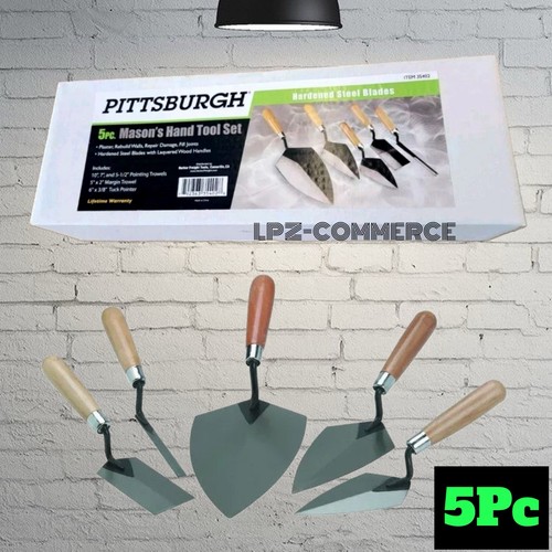 5-teiliges Mason’s Handwerkzeuge Set - gehärtete Stahlklingen & Holzgriffe - Bild 1 von 3