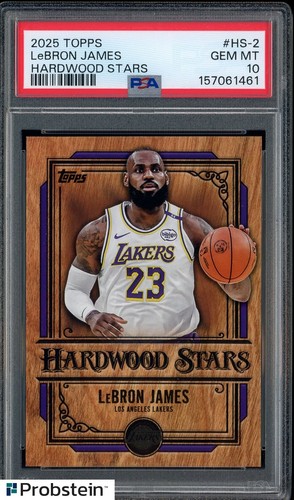 2025-26 Topps Hardwood Stars #HS-2 LeBron James Lakers PSA 10 GEM MINT