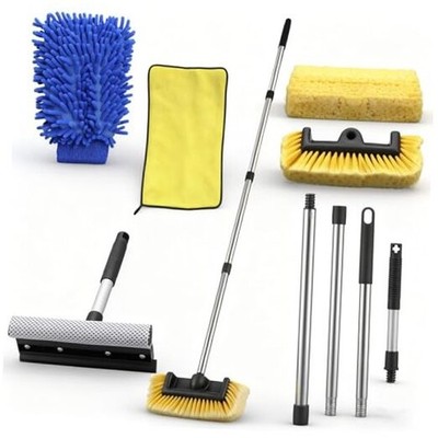 65'' Five-Sided Car Wash Brush with Long Extendable Handle, Scratch-Free Soft