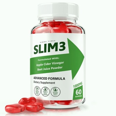 Slim3 Gummies, Slim 3 Gummy Supplement for Weight Loss Support 60ct