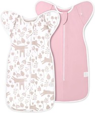 2-Pack Newborn Swaddle Sleep Bag- Arms Up Swaddle 0-3 Months Baby Swaddles