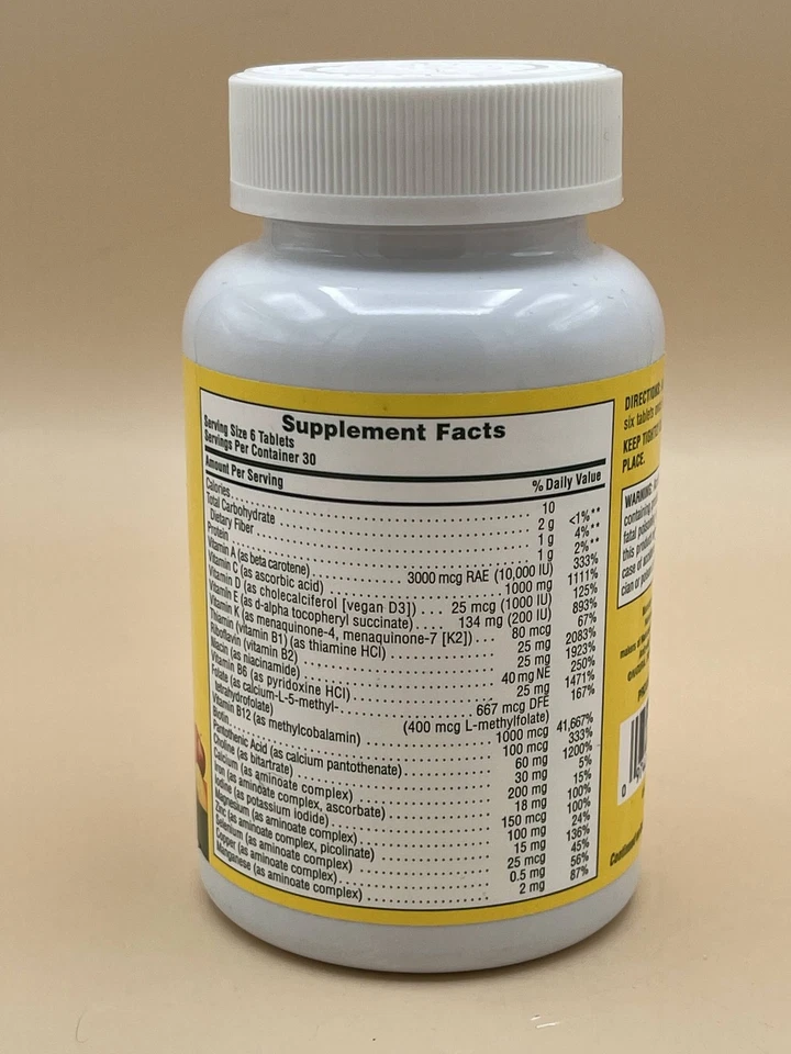 NaturesPlus Source Of Life Original 180 MINI Tabs Multivitamínico Sellado EXP: 2027 Foto 3 de 4