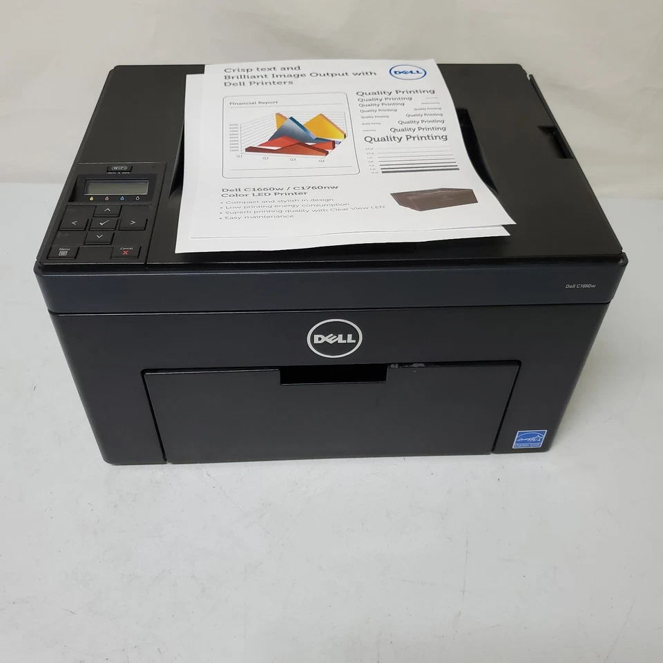 Dell C1660w Color Laser Printer LOW USE 2.7K Pg Ct Wireless [READ INFO] - Image 3 of 4