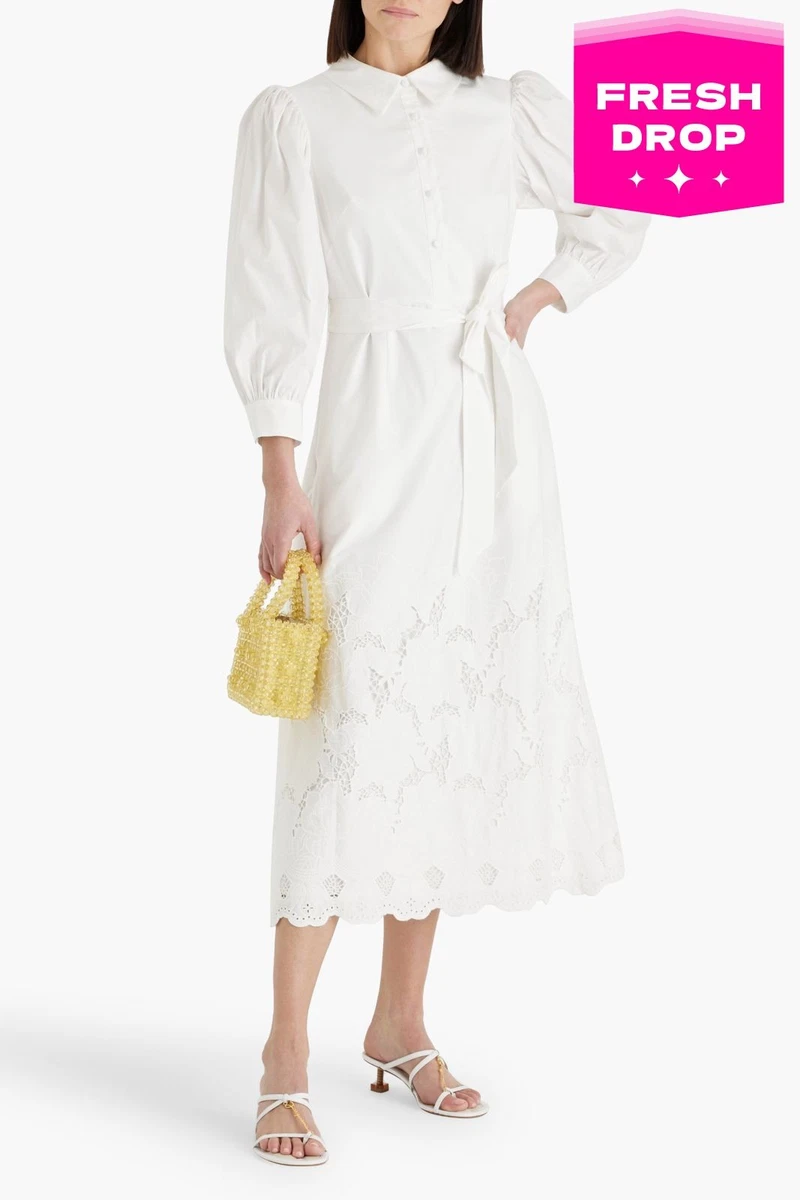 mikael aghal belted pleated midi dress Mikael Aghal Belted Midi Dress Long Sleeve Tie Neck