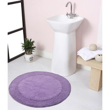 Home Weavers Double Ruffle Collection 100 Cotton Bath Rug 28 Round Soft