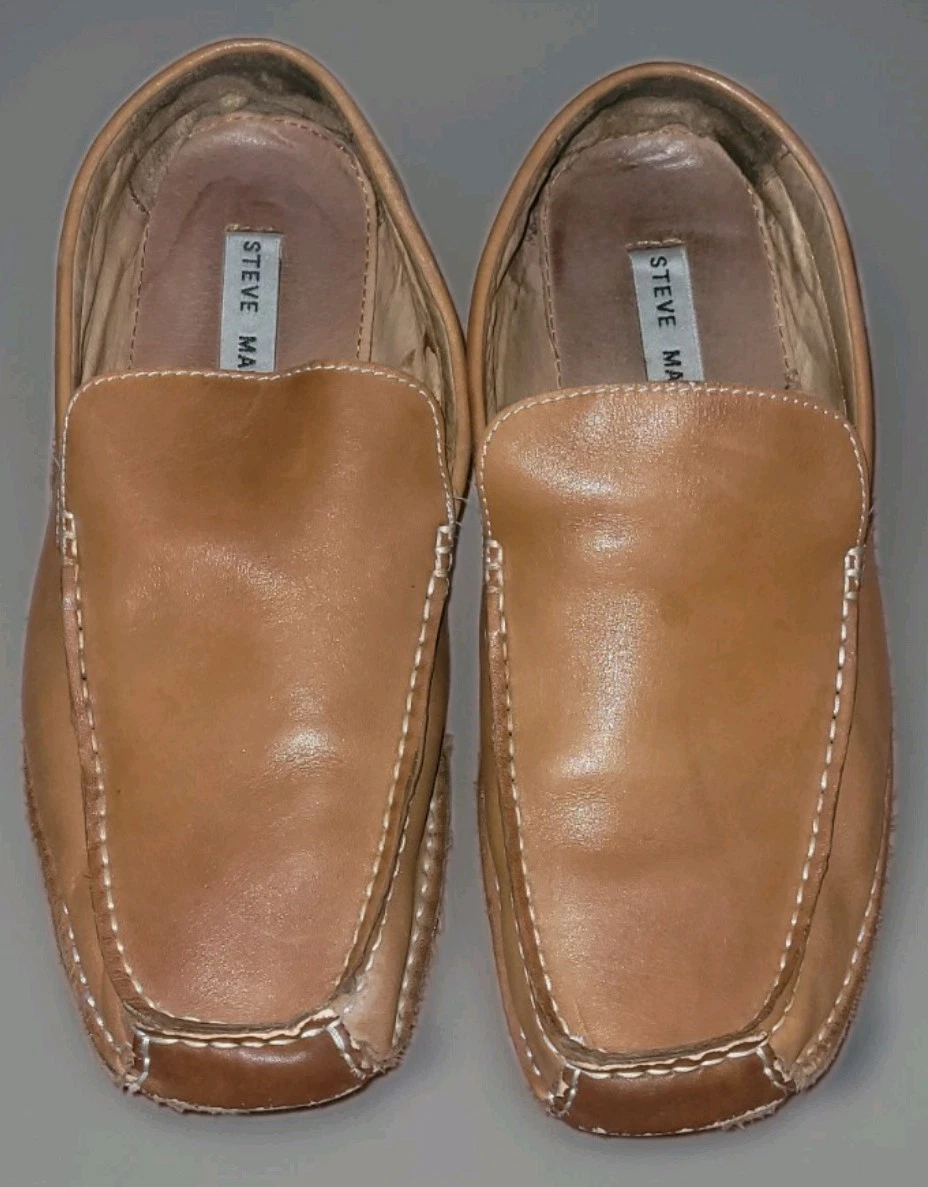 Chaussure Loafers Steve Madden Pour Homme Taille 10 - Cuir Marron - Style Slip-on - Occasion