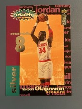 1995-96 Upper Deck Collector's Choice Crash the Game Hakeem Olajuwon Silver