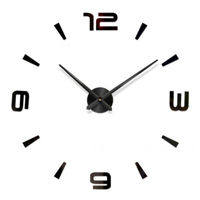 3D Wall Clock Sticker Kit for Living Room Bedroom Dining Area 70-120cm Size