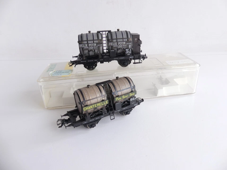 46761 MARKLIN HO 2 WAGONS BI-FOUDRE 1 FELIX POTIN / 1 CHANTERELLE 2 RAILS CC - Photo 2/4