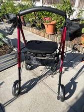 NRS Four Wheel Lightweight Rollator - Red