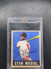 stan musial autographed signed card