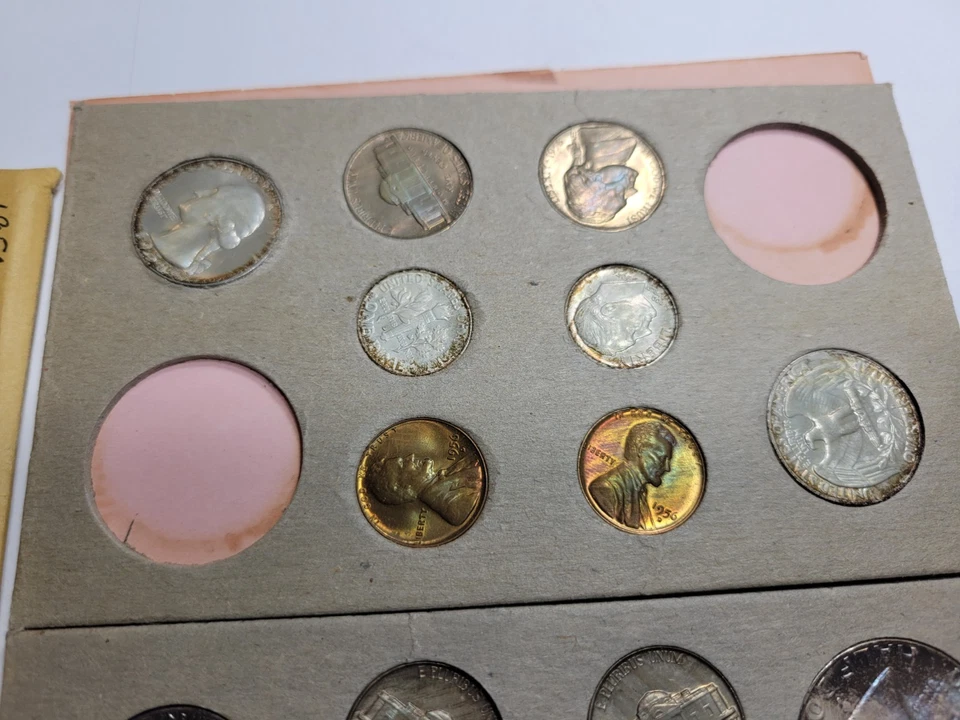 1956 US Double Mint Set RAINBOW TONED Uncirculated Great Color OGP *OVK50 - Image 3 of 4