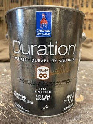 1 Gallon Sherwin Williams Duration Exterior Flat Paint / Custom Medium Brown