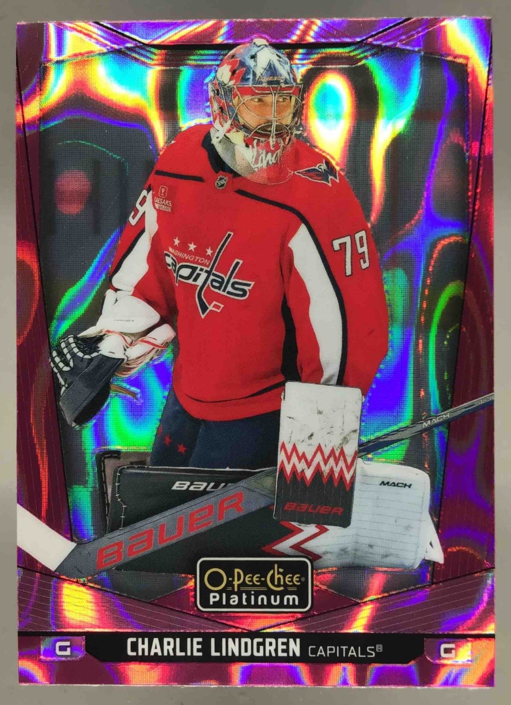 Charlie Lindgren 2024-25 O-Pee-Chee Platinum Pink Magma #167 Capitals