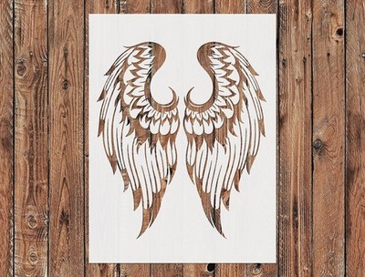 Reusable Wings Design Stencil Template for Wall Art & DIY Crafts - StencilAir