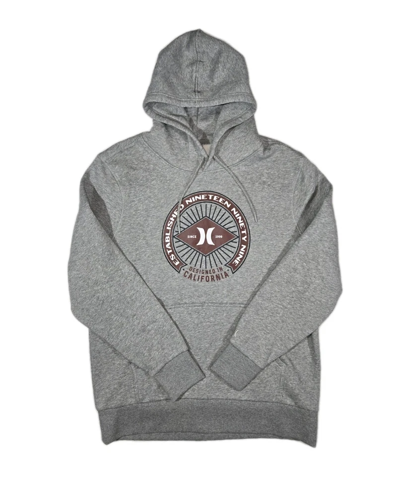 Лот из 2 мужской пуловер толстовка с капюшоном Hurley большой серый синий - Изображение 4 из 4