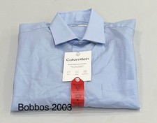 Calvin Klein Men's Active Performance Stretch Shirt, Blue, M 15-15.5, 36/37 