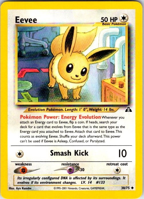 Pokemon | Neo Discovery | Eevee | 38/75 | Unlimited | NM