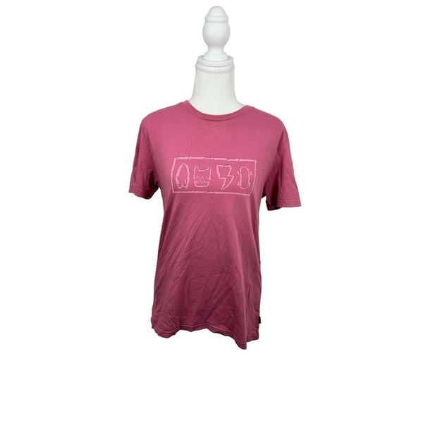 MUNSTER Pink Graphic T-Shirt Sz 14 Grunge Casual Streetwear Skatewear #0081