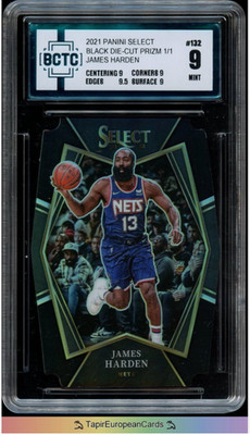 1/1 One of One James Harden 2021 Panini Select Black Prizm NBA Nets Clippers