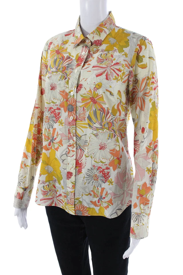 Camisa Liberty para mujer con estampado floral con botones multicolor talla 2 Foto 3 de 4