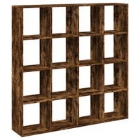 BüCherregal RäUchereiche 137,5X29X137,5 Cm Holzwerkstoff Standregal