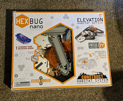Hexbug Nano Construct Elevation Habitat Set mit Käfer neue Batterie + Verpackung