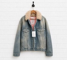 Acne Studios Robert Lined Denim Jacket – Shearling Collar –Size M –New With Tags