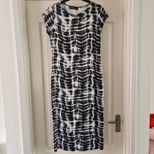 Size 12 Dress Black Bodycon Midi Wiggle Stretch