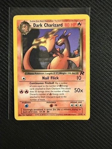Wizards of the Coast Dark Charizard Rare Unlimited 4/82 Team Rocket