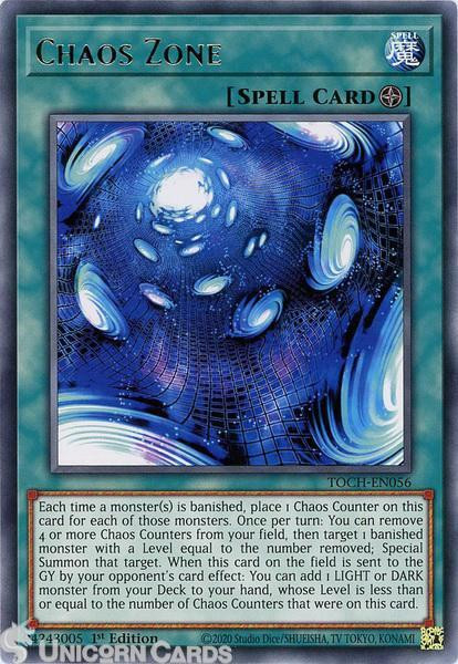 TOCH-EN056 Chaos Zone Rare 1st Edition Mint YuGiOh Card