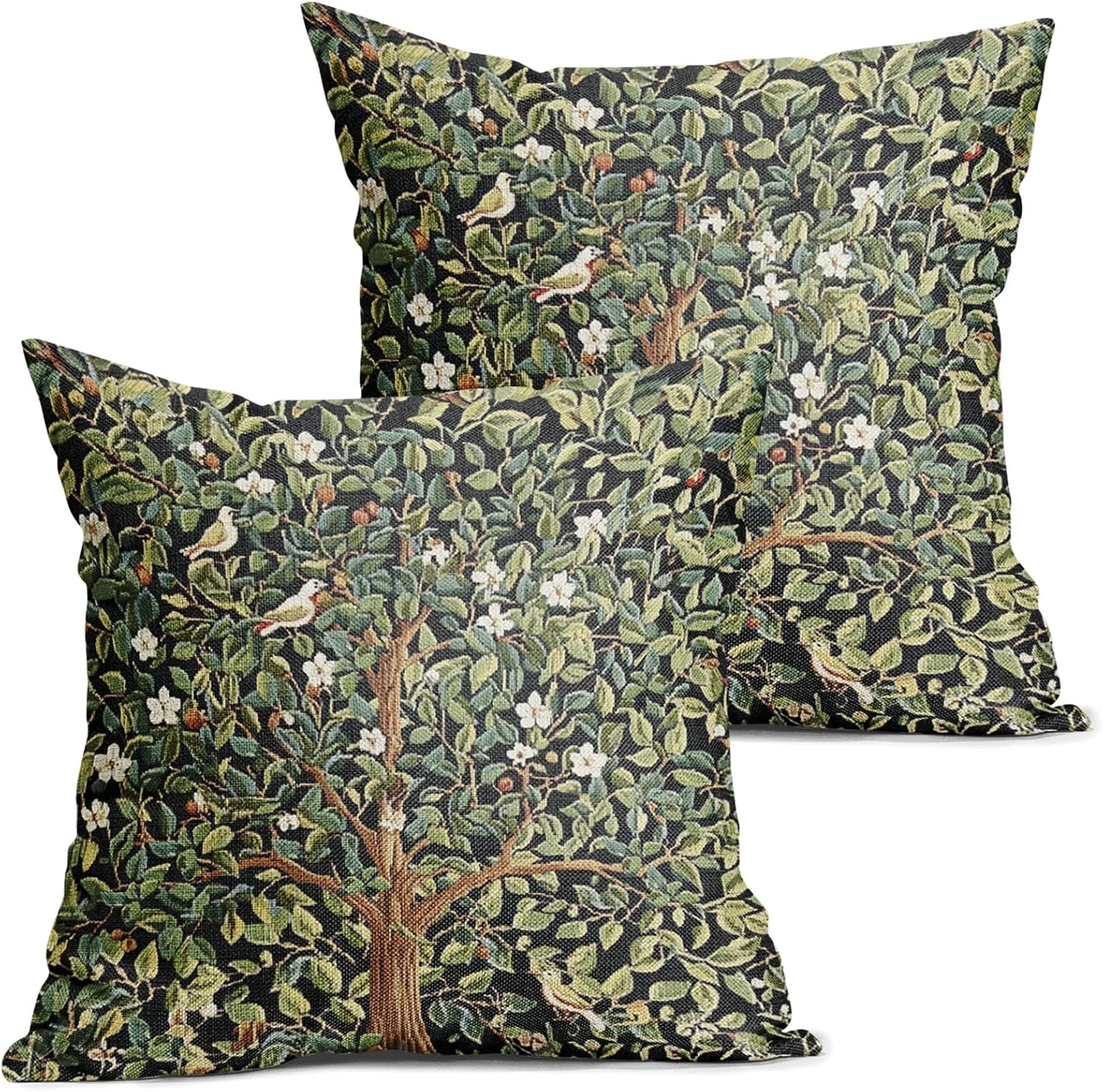 Green Tree Pillow Covers 20X20 Inch Set of 2 Watercolor Forest Bird Floral leave
Opens in a new wind