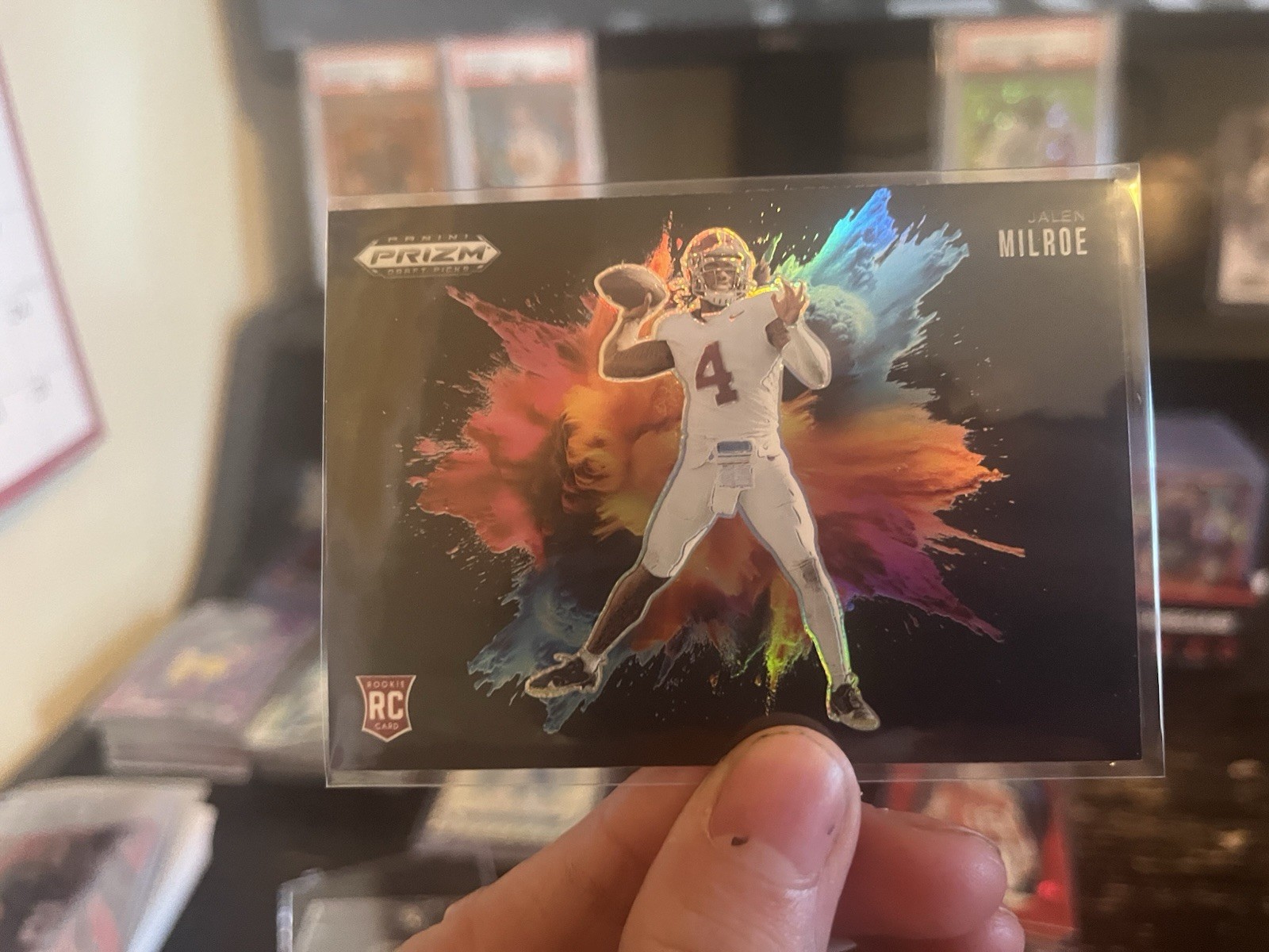 Panini 2025 Prizm Draft Picks Color Blast Jalen Milroe Alabama Rookie Card #18