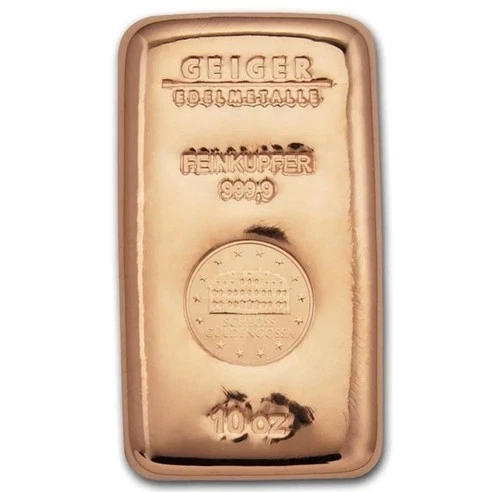 Copper-10oz-Geiger Mint Cast Bar .9999 With Serial-SOLD OUT! Everywhere!! ??
