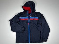 London Fog Windbreaker Boys M 10/12 Navy Hooded Lightweight Outdoor