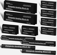 Sanding Block Kit 12 PC - Auto Body kit,Automotive Black
