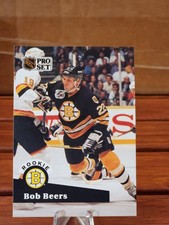 1991-92 NHL Pro Set Hockey Bob Beers - Rookie Card - Boston Bruins - Card #520. rookie card picture