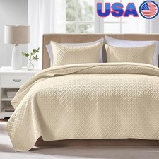 Reversible Ultra Soft Queen Quilt Set W/ Pillow Shams All Season Bedding New