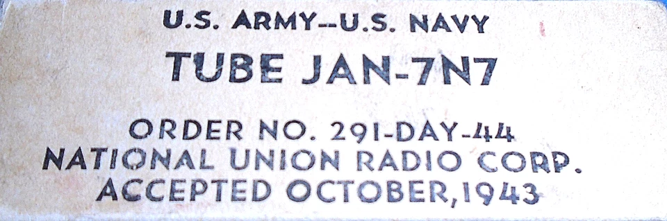 1 NOS National Union JAN 7N7 真空管高瓶双三极管 2 支撑杆 — 第 4/4 张图片