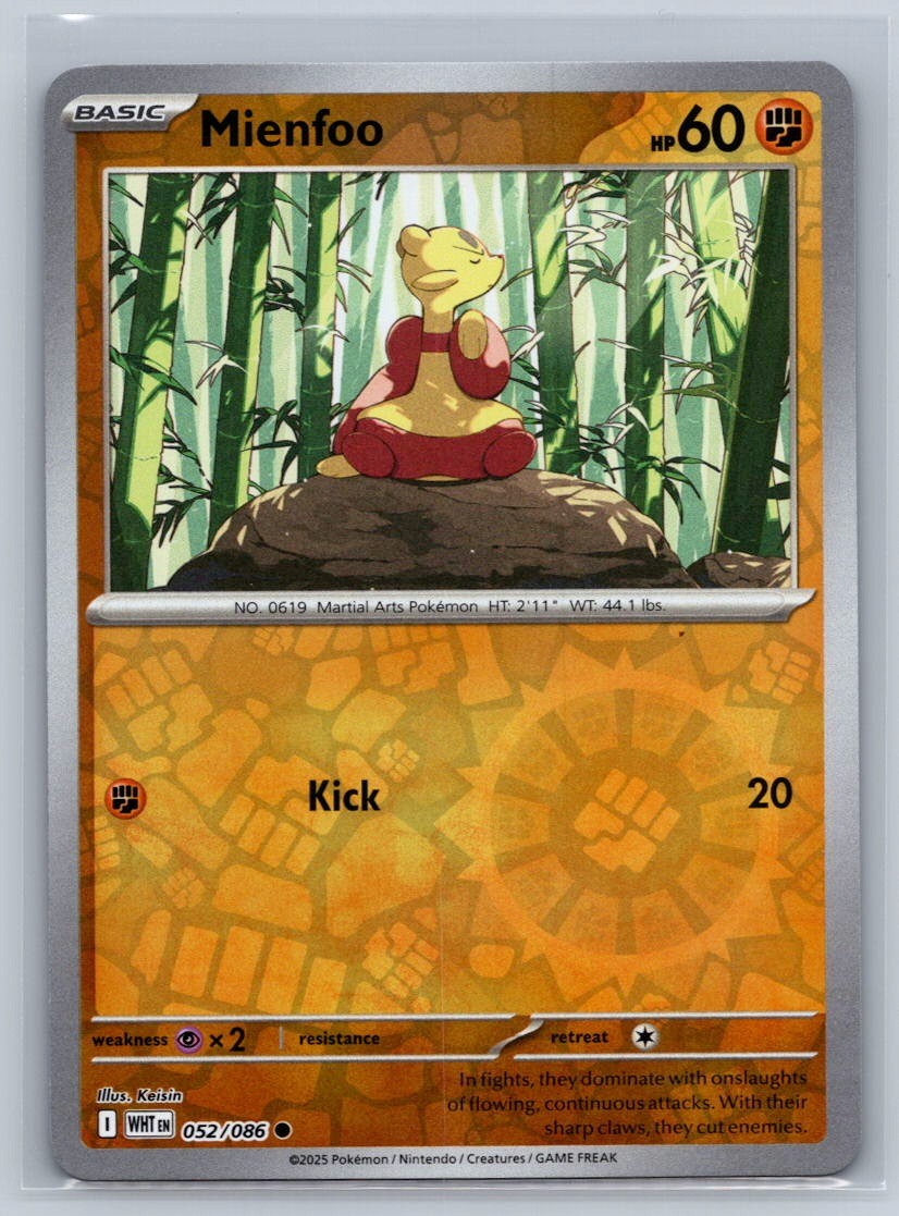 Mienfoo 052/086 Reverse Holo SV: White Flare NM Common