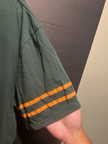 JAGERMEISTER VINTAGE 0 F’S GIVEN GREEN ORANGE JERSEY T SHIRT SIZE XXL STRIPED - Picture 2 of 10