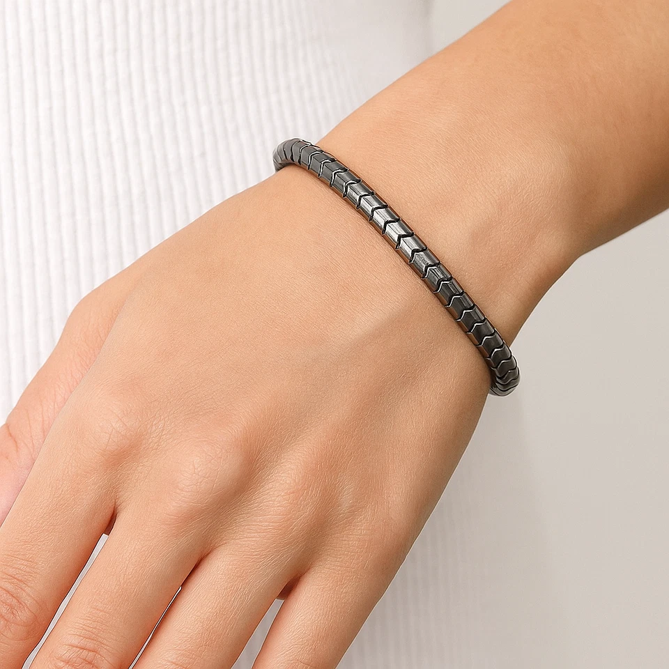 1Set (2pc) Men/Women Therapeutic Health Energy Healing Magnetic Bracelet Therapy - Image 4 of 4