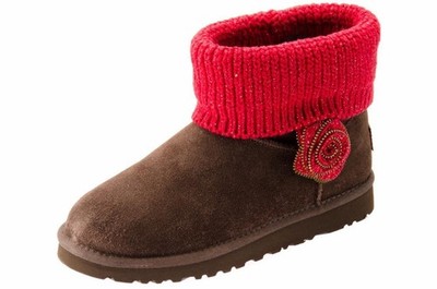 UGG CLASSIC MINI SOUTHERN BELLE CHOCOLATE SHEEPSKIN BOOTS SIZE US YOUTH 3 NEW